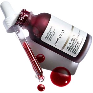 Suero iluminador de renovación de la piel para el cuidado de la cara, exfoliación química de ácido láctico con vitamina C salicílica mandélica, forma líquida vegana AHA - Product Image 4