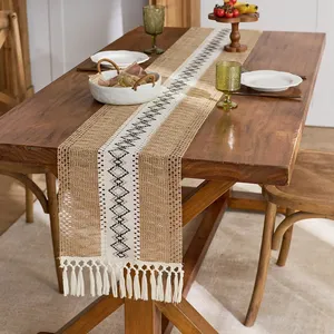 1 pz Runner da Tavolino Stile Boho, Decorazione Rustica per la Casa in Stile Rustico per Soggiorno, Runner Intrecciato per Comò - Product Image 3