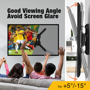 CHARMOUNT MAX VESA 400*400mm Montaje de TV inclinable giratorio Soporte de TV LCD Ajuste de montaje de pared de TV de movimiento completo para Sony <span class=keywords><strong>Philips</strong></span> Skyworth - Product Image 6