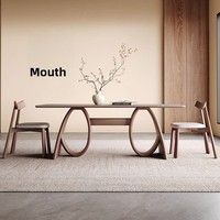 Table à manger en ardoise de style français vintage rétro, moderne et simple, en dalle de roche, pour la maison, petit appartement, démontable et assemblable