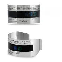 Termometer Kerah Botol Anggur Stainless Steel Baru, Alat Minuman Pintar, Sensor Klip Layar LCD untuk Bir Anggur Merah