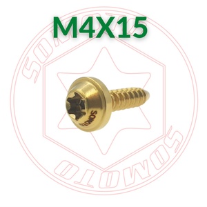 SOMOTO Taiwan SUS304 Stainless Steel Motorcycle Fairing Screws M4 Self-Tapping Bolts UFO Head PVD Burnt Titanium <b>Fasteners</b> - Product Image 4