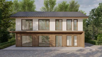 Villa préfabriquée écologique et durable, prête pour l'énergie solaire, certifiée CE, à haut rendement énergétique avec système d'isolation des murs haute performance
