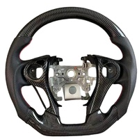 Volant en fibre de carbone forgé sur mesure avec LED pour Honda Accord 9e génération Crosstour Coupé 2012 2013 2014 2015 2016 2017