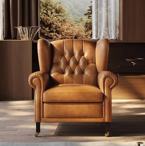 Hiện Đại Cao cấp Ý Cổ Điển Duy Nhất Ghế Da Phong Cách Trung Cổ Chủ Tịch Ghế Cho Phòng Khách Cho Xì gà Phòng chờ - Product Image 2