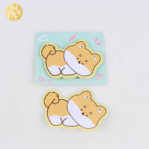Dalam Pak kualitas tinggi perlengkapan kantor kustom bentuk hewan kartun stik Memo Pad alat tulis lucu catatan tempel Logo kustom - Product Image 4