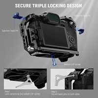 Cage pour appareil photo NEEWER EOS R8 avec pince à câble, rail NATO, base à dégagement rapide type Arca, vis anti-torsion, rig vidéo de protection en aluminium