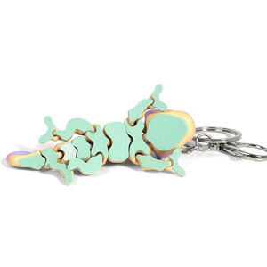 Vashine 3D personnalisé OEM imprimé coloré PLA porte-clés enfants figurines d'action Joint jouets mobiles mignon amical dessin animé caméléon - Product Image 4