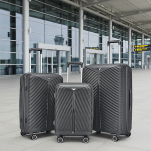 Juego de 3 Maletas Rígidas de PP para Negocios, con Candado TSA, Ruedas Giratorias, 20, 24 y 28 Pulgadas, Ligeras, Diseño Tejido Personalizado - Product Image 1