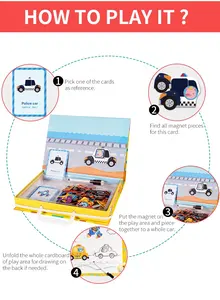 Puzzle populaire pour enfants, jouets d'apprentissage, puzzle magnétique, fournitures éducatives utilisées pour les familles