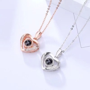 Collar con Colgante Unisex de Plata de Ley con Proyección de <span class=keywords><strong>Te</strong></span> <span class=keywords><strong>Amo</strong></span> en 100 <span class=keywords><strong>Idiomas</strong></span> Diferentes, Collar de Boda Vintage - Product Image 6