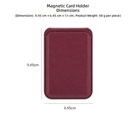 Étui Portefeuille Magnétique Zonyin en Cuir PU pour Cartes, Support Arrière Magnétique MagSafe Personnalisé pour iPhone 17 18 Pro Max