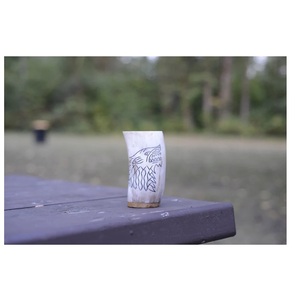 Taza Ecológica de Cuerno Natural Hecha a Mano para Cerveza, Whisky, Café, Té, Vajilla Rústica Disponible a Buen Precio - Product Image 1