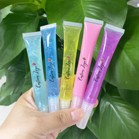 Grote Capaciteit Squeeze Tube Kleur Veranderende Lip Olie Fruit Smaak Hydraterende Make-Up Lip Plumping Olie
