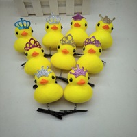 Lot de 2024 Nouveaux Accessoires Cheveux Adorables et Amusants, Barrette Cheveux Kawaii Petite Poussinette Jaune, Épingle à Cheveux en Peluche Canard Herbe pour Enfants Filles Printemps