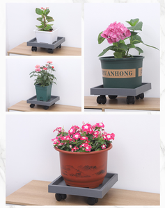 <span class=keywords><strong>Soucoupe</strong></span> rectangulaire pour plantes avec roulettes, base de pot de fleurs mobile à roulettes universelles pour plantes d'intérieur - Product Image 5