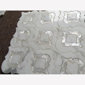 Mosaico de Mármol DTH Estilo Moderno Calacatta Mix con Patrón de Chorro de Agua y Nácar, 10mm de Grosor, Grado Superior, Personalizado para Paredes Interiores - Product Image 4