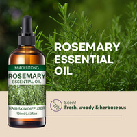 Huile Essentielle de Romarin 100ml 100% Pure et Naturelle pour la Croissance Capillaire, Nourrissante pour le Cuir Chevelu, Soin des Cheveux, Aromathérapie, Diffuseur, Massage Cutané, Graines