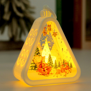 Décorations de Noël pour bureau, veilleuse LED étanche, lampe d'ambiance lumineuse pour vitrine, lumières de fête en plastique - Product Image 3