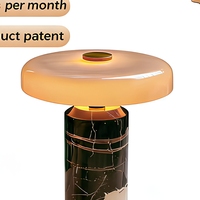 Lampe de table en verre marbré avec abat-jour en forme de dôme, lampe de chevet LED, éclairage décoratif moderne pour salon et chambre à coucher