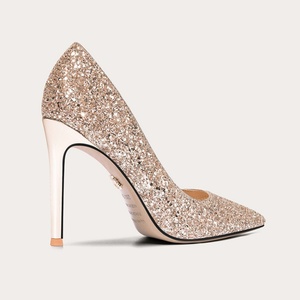 Scarpe con sandalo da <span class=keywords><strong>sposa</strong></span> Slip-On comode scarpe con tacco a spillo personalizzate per abiti invernali estivi abbinati a décolleté alte da donna - Product Image 5