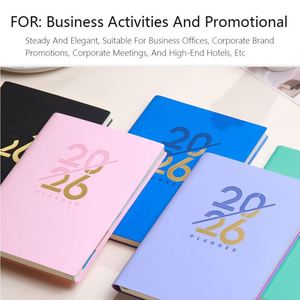 2026 Custom A5 With Logo Daily Planner <b>Journal</b> Agenda Notebook Featuring Leather Cover - Product Image 4