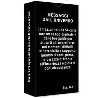 Vente en gros de cartes d'oracle italiennes Universe Messages, jeu de 54 cartes, impression couleur, boîte plate écologique, 7x12cm, 300GSM