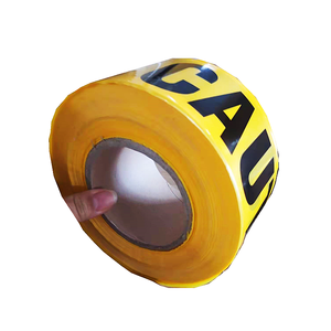 Ruban d'avertissement <span class=keywords><strong>de</strong></span> mise en garde en polyéthylène PE ruban <span class=keywords><strong>de</strong></span> danger pour barrière jaune noir 7.5CM largeur 200 mètre 300 mètre 500 mètre tout disponible - Product Image 4