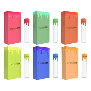 Logotipo personalizado colorido resistente a los niños sello concentrado botella de vidrio tubo tamaño King tubo con goteo tapa de silicona - Product Image 5