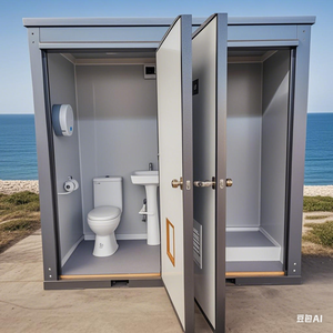 Toilettes Mobiles Portables de Luxe à Faible Coût pour Usage Public en Chine, Salle de Bain Extérieure de <span class=keywords><strong>Camping</strong></span> Portable avec Douche, Fabricants à Vendre - Product Image 2