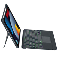 Clavier sans fil RGB personnalisé pour iPad, clavier portable fin avec pavé tactile, avec étui de protection