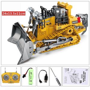 Excavatrice RC à l'échelle 1:24 en alliage robuste avec pneus tout-terrain, éclairage réaliste, prête à l'emploi - Product Image 2