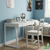 Bureau d'écriture en forme de U avec un seul tiroir de rangement, bureau informatique moderne et simple, poste de travail pour la maison, table de coiffeuse pour chambre à coucher, table d'étude