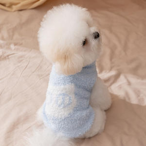 Chaleco para perros, color azul Klein, poliéster sólido, abrigo cálido para invierno, diseño bonito para Corgis y Bichons, ropa de otoño e invierno - Product Image 2