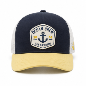 Casquette de baseball respirante certifiée usine, ajustable, style Dad Cap, 5 panneaux, en maille, avec fermeture Snapback, logo personnalisé, patch brodé, type Trucker - Product Image 2