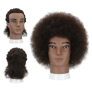 Support trépied pour perruque avec tête de mannequin en cheveux naturels - Product Image 2