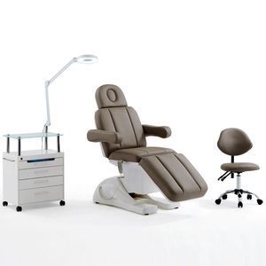 2025 Synthetic Leather White Color Luxury Electric Treatment Bed Tattoo Beauty Salon Spa Electric Massage Bed MK - Product Image 1