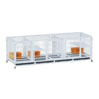 Cages de reproduction pliables de luxe pour chats avec fermeture à bouton, cadre en fer, motif animalier, boîte de reproduction durable