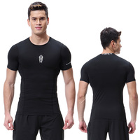 Hauts de sport à manches courtes personnalisés sans couture coupe à sec sport hommes vêtements de sport de compression hommes collants de gymnastique vêtements de fitness de gymnastique