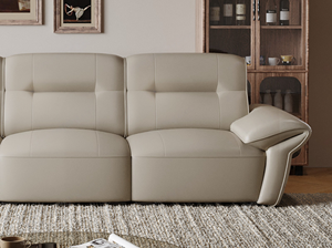 Divano Moderno Minimalista in Ecopelle a Quattro Posti per Soggiorno, Struttura in Legno Massello di Larice Russo, Ampio e Pieghevole - Product Image 6