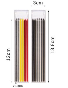 Juego de 6 Recambios de Minas de Colores de Grado Industrial de 2.8mm con Estuche de Plástico Transparente para Lápices de Marcado de Orificios Profundos para Carpintería y Construcción - Product Image 5