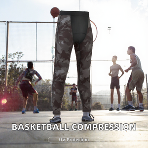 Leggings de compression pour hommes, taille haute, pour l'entraînement, la course, la gym, le fitness, les sports – Fabricant - Product Image 2
