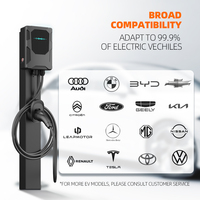 Borne de recharge murale pour mini-voiture électrique Type 2 7KW 32A, chargeur mural pour voiture électrique BYD, station de recharge monophasée GB/T pour véhicules électriques