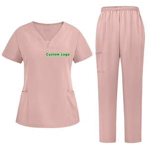 Fashion Unisex Scrub Sets Jumpsuit Custom Logo Nursing One Piece Jogger Hospital Doctor <strong>Clinic</strong> Soft Worsted Fabric <strong>Uniforms</strong> - Product Image 5