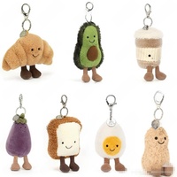 Porte-clés pingouin en peluche douce avec pendentif en gelée, trois étiquettes, estampille métallique, différents styles pour cadeau