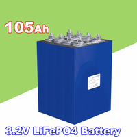 Sel Baterai Isi Ulang LiFePO4 3.2V 105Ah DIY Paket Baterai 12V 24V Cocok untuk Sistem Penyimpanan Tenaga Surya, Perahu Laut, dan Kereta Golf