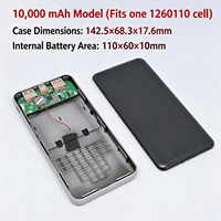 Kit de batterie externe DIY à charge rapide avec écran couleur TFT, boîtier pour batterie au lithium polymère 1260110