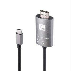 Câble USB C vers <span class=keywords><strong>HDMI</strong></span>, 1.8M, 4K, 30HZ, tête métallique, câble adaptateur Type C vers <span class=keywords><strong>Hdmi</strong></span> pour <span class=keywords><strong>GALAXY</strong></span> <span class=keywords><strong>S8</strong></span> - Product Image 4