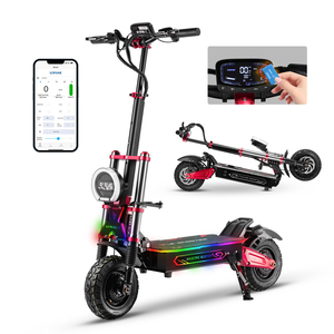 Potente Monopattino Elettrico a Due Ruote con Pneumatici Larghi da 11 Pollici, 60V, 6000W, Doppio Motore, 100km di Autonomia, Impermeabile, Pieghevole, Portata 150kg - Product Image 1