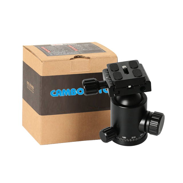 36mm Aluminum Tripod Ball Head 360° Panoramic Rotation with Quick Release Plate for DSLR Camera